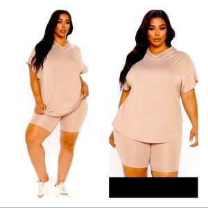 Little Vibe Biker Short Lounge Set